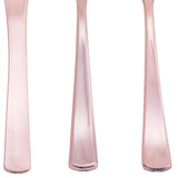 Heavy Weight Rose Gold Plastic Cutlery Pack with Knife, Fork, and Spoon - 8 of each Flatware Dining Dinnerware