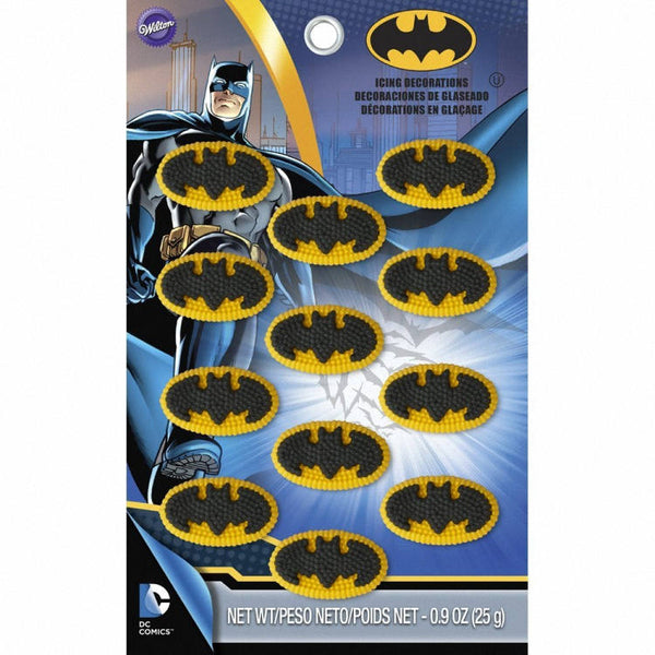 12 BATMAN Icing Decorations