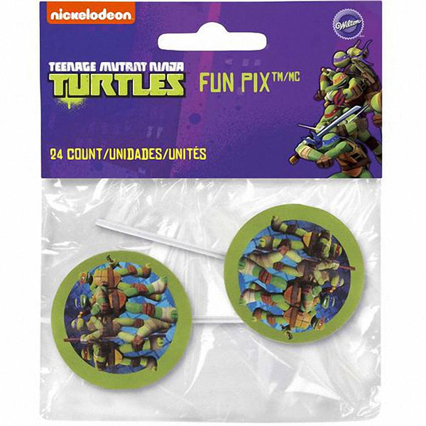 12 Teenage Mutant Ninja Turtles Icing Decorations 1.25&quot; - Nickelodeon