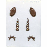 Unicorn Ears, 3D Horn, Eyes Chocolate Mold