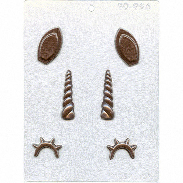 Unicorn Ears, 3D Horn, Eyes Chocolate Mold