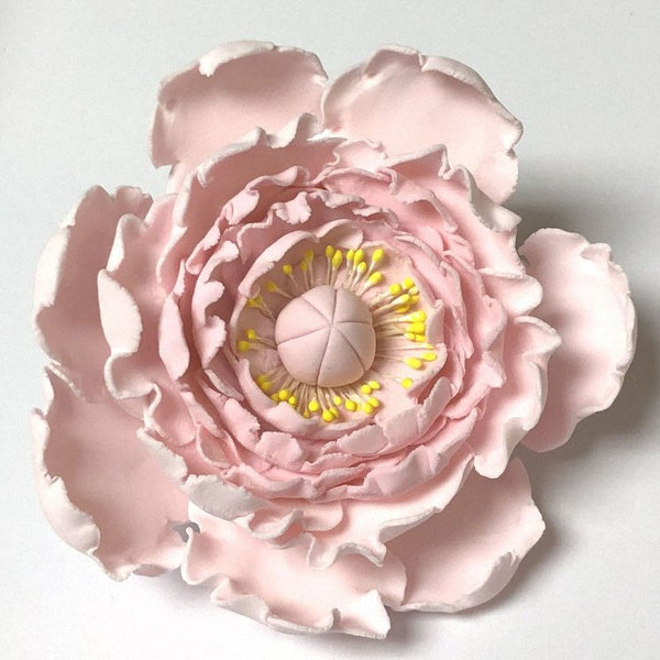 4" Blush Pink Gumpaste Peony Flower