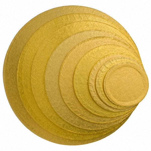 6 PACK 16" Round Gold Foil Cake Board 1/2" Thick