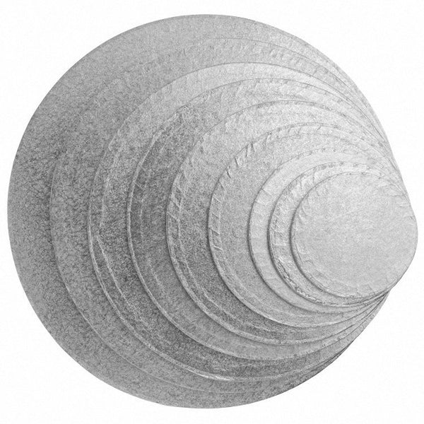 6 PACK Round SILVER Foil Cake Board 1/2" Thick