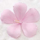 5 Flower Set 3.5" Gumpaste Hibiscus Orange Yellow Red Hot Pink & Pale Pink Flower - SET OF 5