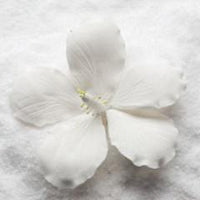 5 Flower Set 3.5" Gumpaste Hibiscus Orange Yellow Red Hot Pink & Pale Pink Flower - SET OF 5