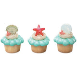 Iridescent Shell Cupcake Rings 1 Dz