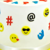 FMM Emoji Expression Icon Set (2 Pieces) Tappits - Hashtag Laughing Face Kiss Tongue Smile @ # hand faces Angry Yikes