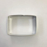 Rectangle 3.5" x 2.5" Cookie Cutter - Basic Shapes Youtube Logo Social Media