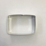 Rectangle 3.5" x 2.5" Cookie Cutter - Basic Shapes Youtube Logo Social Media