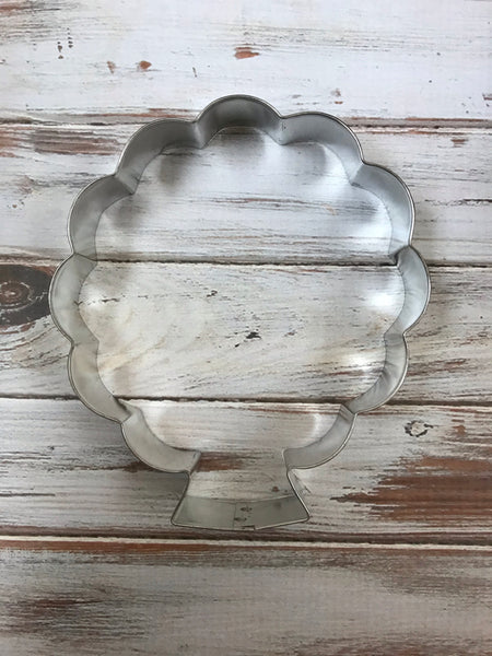 Round Fluffy Tree Cookie Cutter 5”