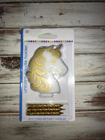 Unicorn Candle Holder/ Three candles