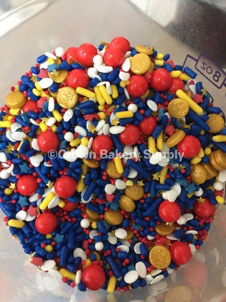 WONDER WOMAN Custom Sprinkles Mix 2OZ-6OZ