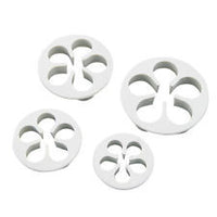 4 Piece Rose/Flower Fondant Cutter Set